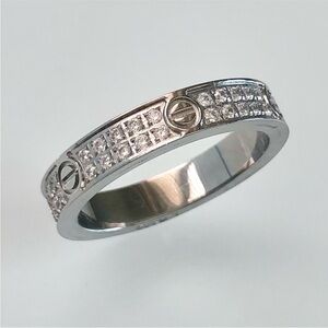 Small Model Pavé Screw Ring